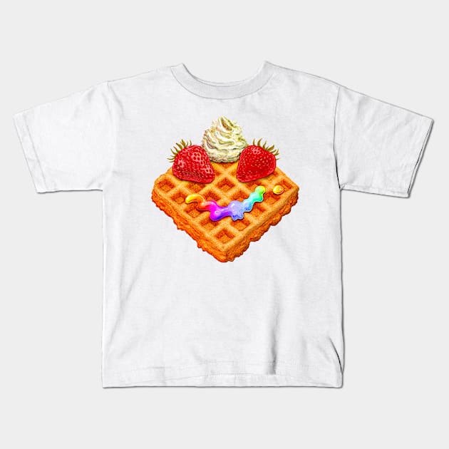 WAFFLE Kids T-Shirt by helloVONK